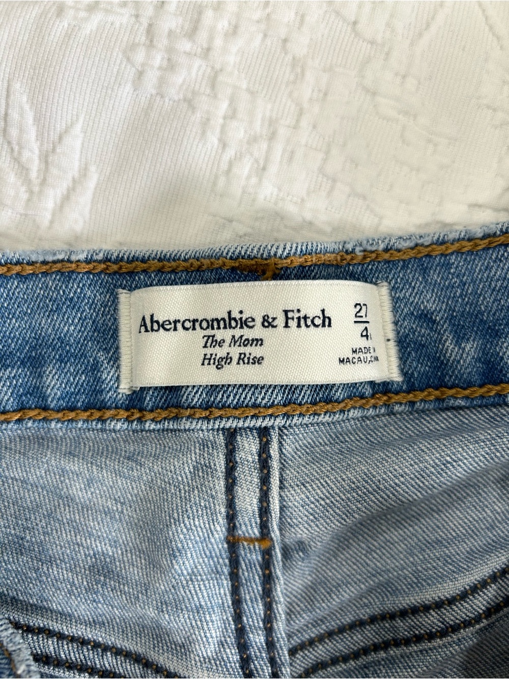 Abercrombie & Fitch Light Blue Mom High Rise Jeans